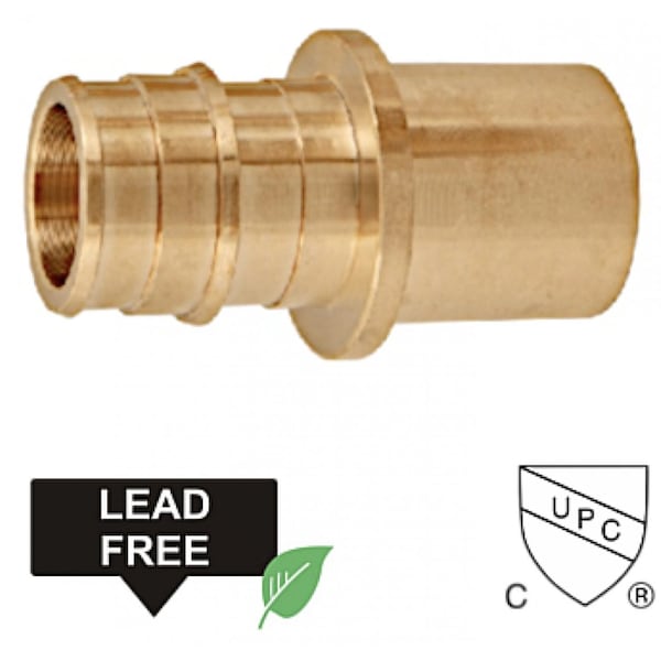 0.5 In. X 0.75 In. Lead Free Brass Cold Expansion Sweat Adapter